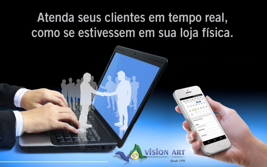 Atenda seus clientes como se estivessem na loja física, sistema inteligente de chat online.